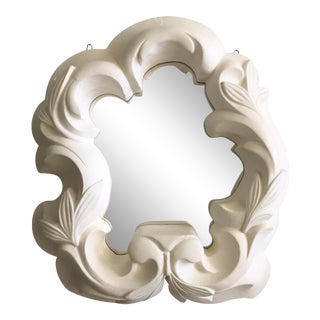 Vintage Hollywood Regency Plaster Mirror For Sale