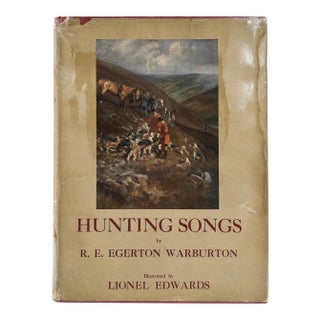 Hunting Songs r.e. Egerton Warburton 1925 Hardcover Lionel Edwards Sporting Book For Sale