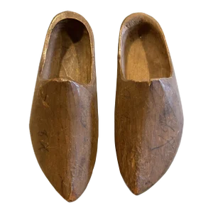 Early 20th Century Childs Swedish Wooden Shoes - Clogs, Trasko