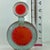 1960s Vintage v. Nason & C. Murano Corroso Art Glass Red Flask Bottle & Stopper, 1960s For Sale - Image 5 of 9