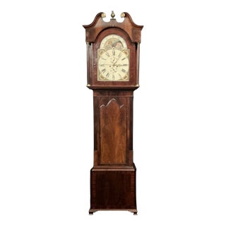 Georgian Mahogany Cased Rolling Moon Clock, 1800 For Sale