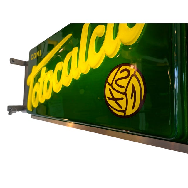 Forest Green Vintage Totocalcio Sign, 1980s For Sale - Image 8 of 10