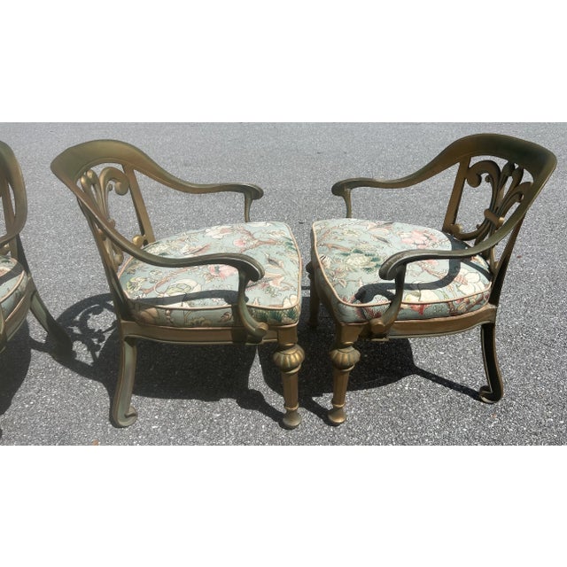 Dorothy Draper Designer Mid-Century Hollywood Regency Patio Table & 4 Chairs For Sale - Image 12 of 12
