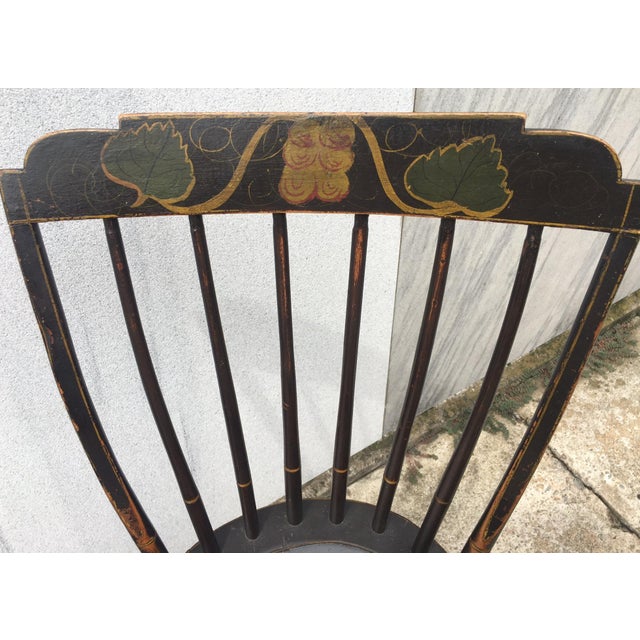 Hitchcock New England Spindle Back Painted Chairs Set of Four For Sale - Image 4 of 16