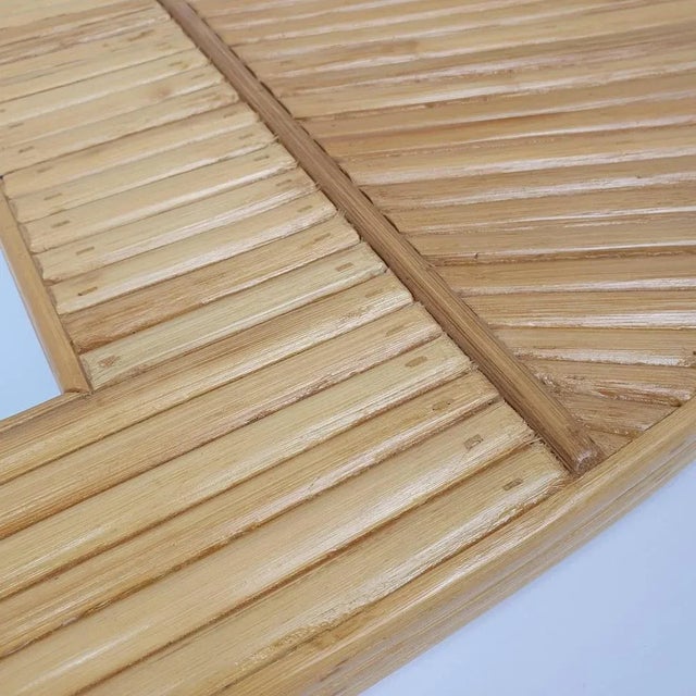 Italian Rattan Arch Mirror, 1970s For Sale - Image 6 of 9