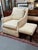 Cr Laine Wingback Armchair + Ottoman For Sale - Image 4 of 12
