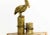 Mid-Century Modern Vintage Brass Seagull Mounted on Alabaster Stone Figurine For Sale - Image 3 of 7