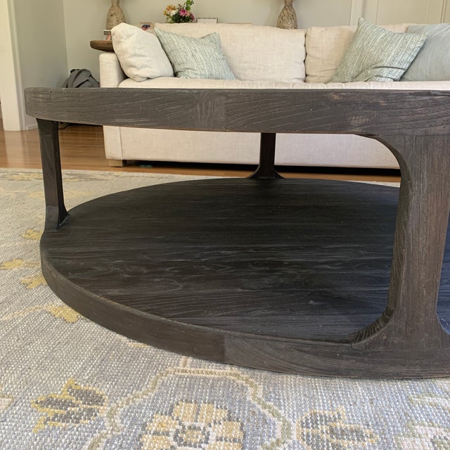 Restoration Hardware “Martens” Round Coffee Table Chairish