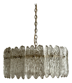 Pendant Lamp with Crystal Glass Elements by Carl Fagerlund for Orrefors, Sweden, 1960s