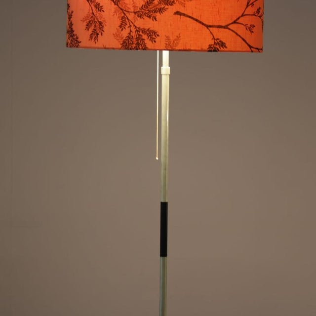 Textile Floor Lamp with Fabric Shade, Netherlands, 1960s For Sale - Image 7 of 11