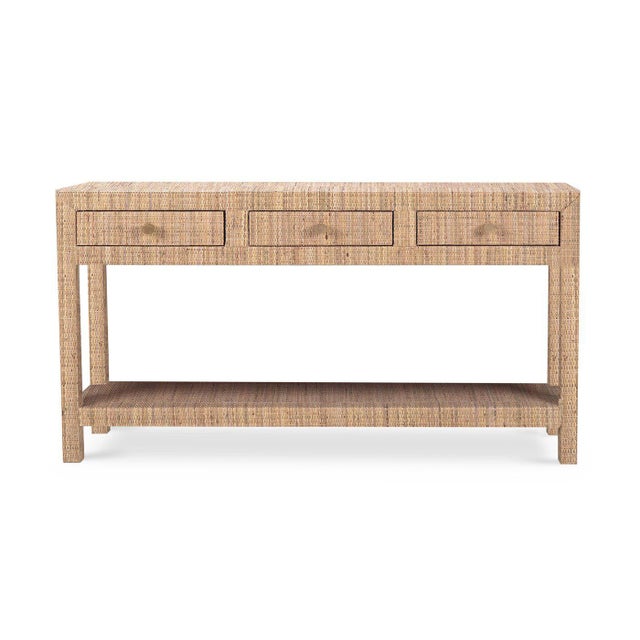 Boho Chic Natural Rattan Console Table - Open Box For Sale - Image 3 of 4