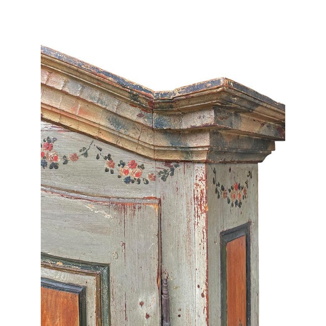 Wood Painted 2-Door Wardrobe, 1804 For Sale - Image 7 of 18