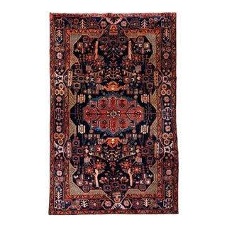 Antique Persian Nahavand Hand-Knotted Wool Rug 5'2" X 10'2" For Sale