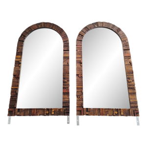 MCM Lane Furniture Pueblo Collection "Brutalist" Mirror Set