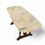 Early 20th Century Antique Oval Marble-Top Dining Table With Turned Wood Base For Sale - Image 5 of 18