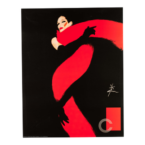 French Fashion Mode Design Poster by Rene Gruau 1990 20 X 28 Inches