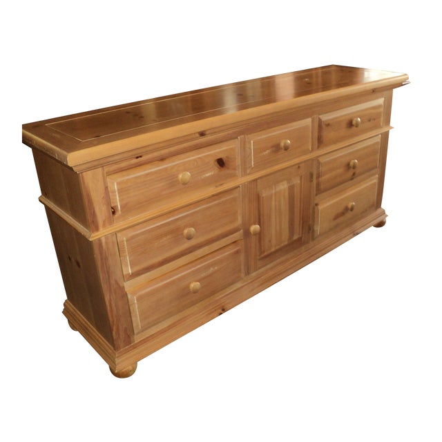 1990s Vintage Broyhill Pine "Fontana" Triple Dresser Chairish