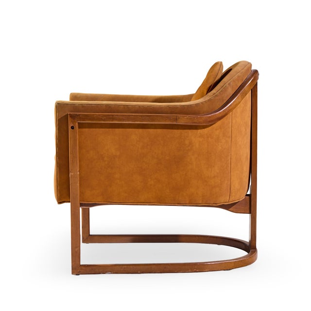 Wood Harvey Probber Mid Century Walnut Barrel Lounge Chairs - Pair For Sale - Image 7 of 12