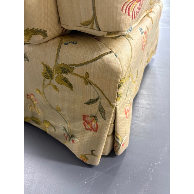 Scalamadre "Millefiori" Floral Upholstered Rolled Arm Club Chairs - A Pair For Sale - Image 11 of 12