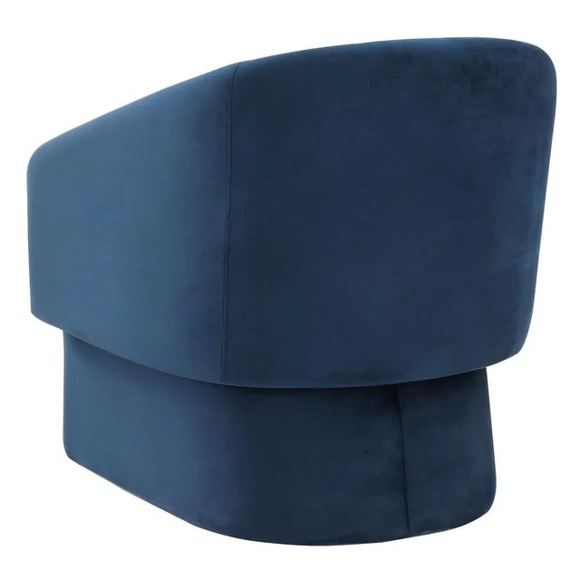 Safavieh Susie Barrel Back Accent Chair - Navy For Sale - Image 4 of 7
