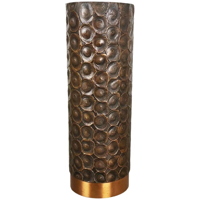 Brutalist Sculptural Copper Vase, Austria, 1950s For Sale