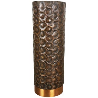 Brutalist Sculptural Copper Vase in the Style of Auböck, Austria, 1950s For Sale