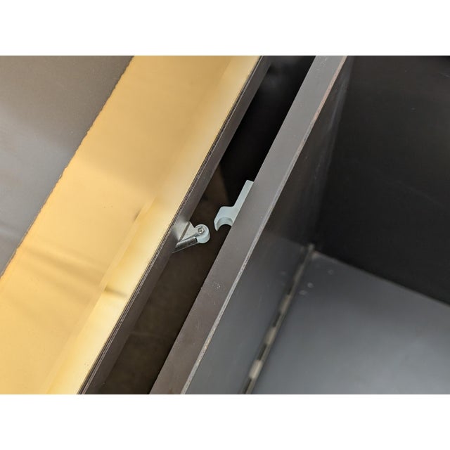 Copper Stepped Console Table with Mirrors and Compartments, 1970s For Sale - Image 8 of 12