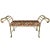 Florentine Style Metal Bench With Claw Feet & Tiger Upholstery For Sale In San Diego - Image 6 of 6