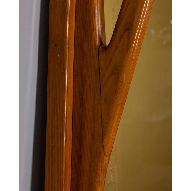 Vintage Italian Wall Coat Rack in Wood and Decorated Glass, 1950s For Sale - Image 17 of 18