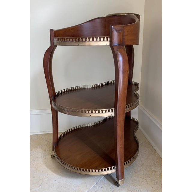 Wood and Marble Wine Butler Cart | Chairish
