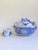 Mid-Century Modern Mid 20th Century Bjorn Wiinblad Blue & White Ceramic Bird Serving Bowl, Ladle & Dish- 3 Pieces For Sale - Image 3 of 12
