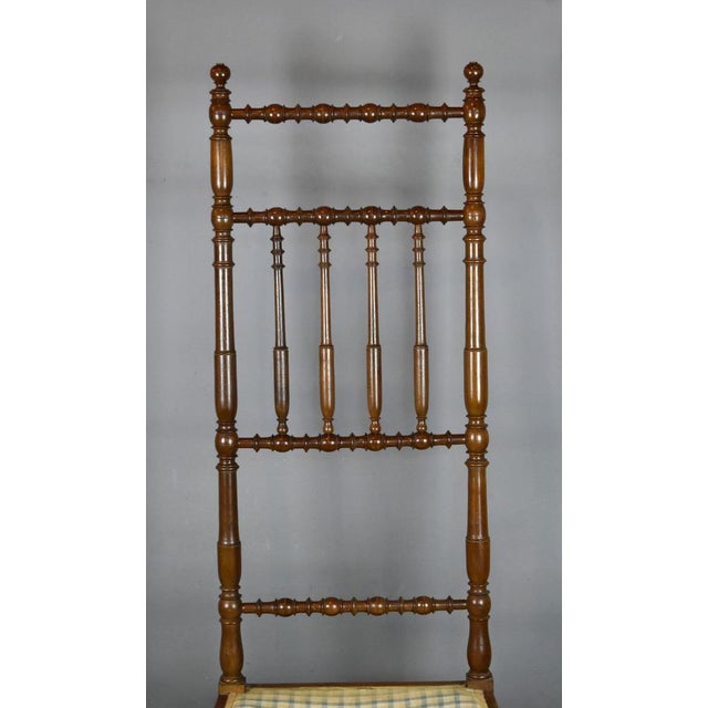Brown Antique French Walnut Side Chair For Sale - Image 8 of 13