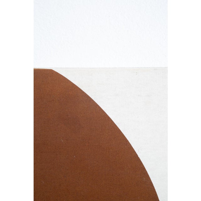 Mid Century Modern Tapestry Wall Art Orange 1970s Yellow Brown 34x54 Vintage MCM For Sale - Image 9 of 12