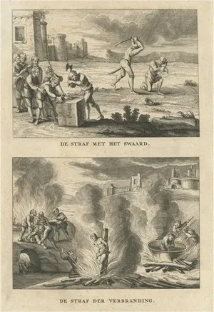 Religious Punishments with the Sword and Fire, 1731, Paper