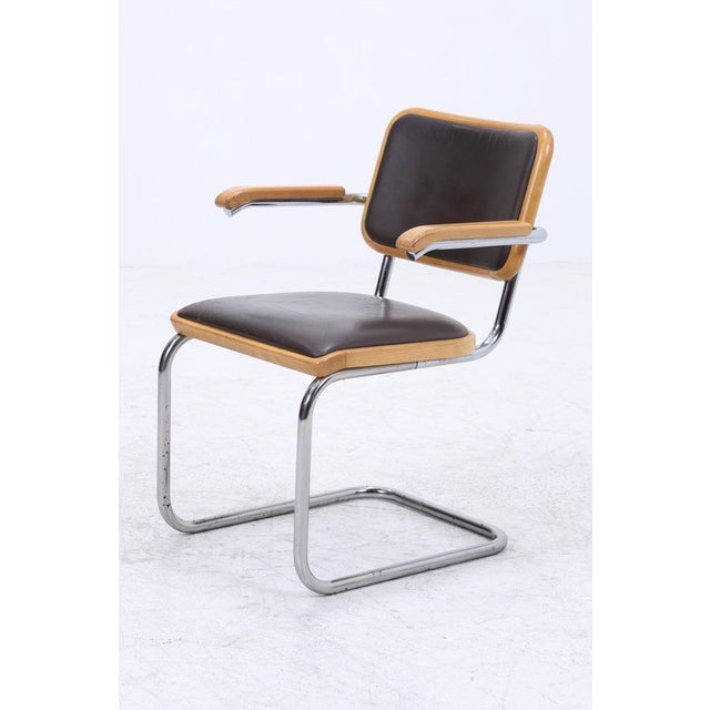 Bauhaus S64 Cantilever Chair in Leather by Marcel Breuer for Thonet For Sale - Image 15 of 15