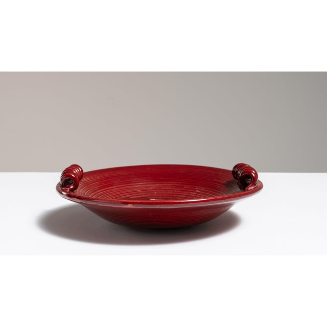 1950s Belgium Rose Ceramic Serving Bowl For Sale - Image 15 of 15
