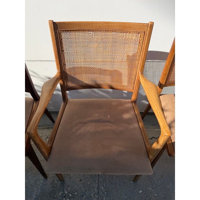 DUX Swedish Mid-Century Dining Set – Drop Leaf Table + 6 Cane Chairs Vintage mid-century dining set by DUX (Sweden), from...