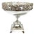 Vintage Silverplate Swan Pedestal Compote Bowl With Pierced Gallery Centerpiece For Sale