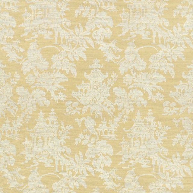 Schumacher Brighton Sisal Wallpaper in Natural For Sale