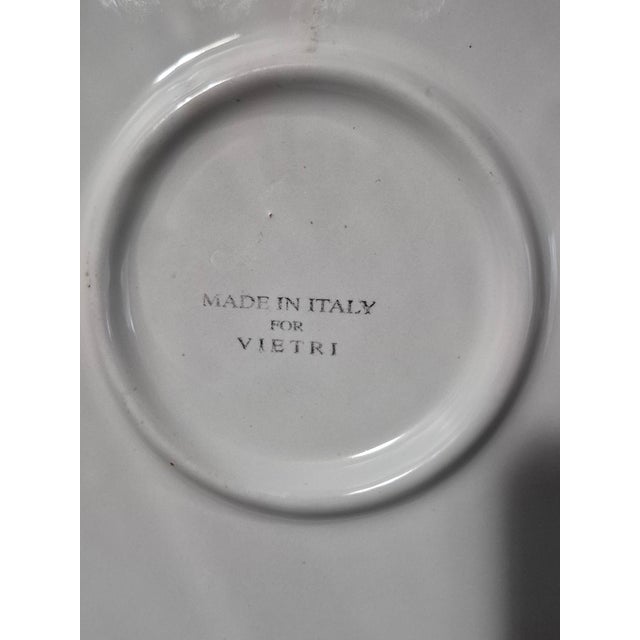 Vintage Coastal Vietri Italy Hand Painted Fish Large Platter 15'' Diameter For Sale - Image 10 of 11