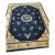Classic Navy Background Color With Floral-Medallion Pattern Antique Chinese Peking Rug For Sale