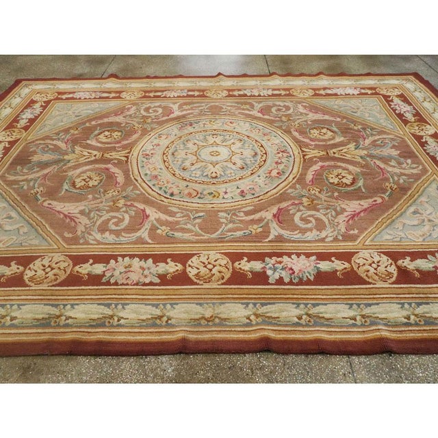 Textile Antique French Savonnerie Rug in the Style of Louis XV For Sale - Image 7 of 10