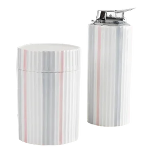 Vintage Rosenthal Studio Linie Striped Ceramic Table Lighter Set
