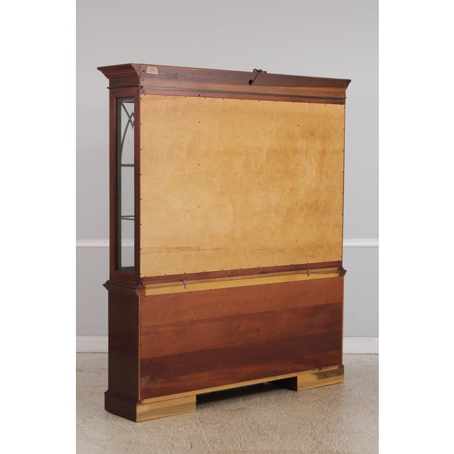 Ethan Allen Mahogany Breakfront China Cabinet For Sale - Image 15 of 18