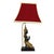 Traditional Antique Thai Lacquered & Gilt Figural Bronze Teppanom Guardian Angel Lamps - a Pair For Sale - Image 3 of 11