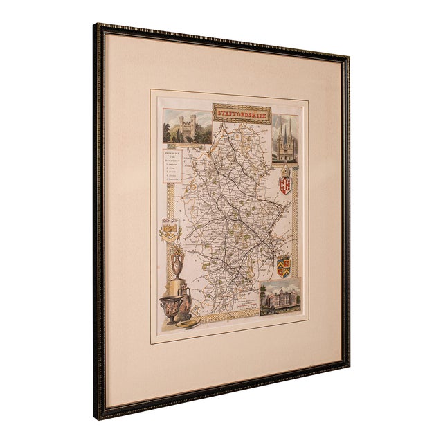 1850's Antique County Map For Sale
