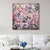 Abstract Hibiscus No.1 - Contemporary Abstract Floral Inspired Painting on Canvas (40x40) For Sale - Image 3 of 6