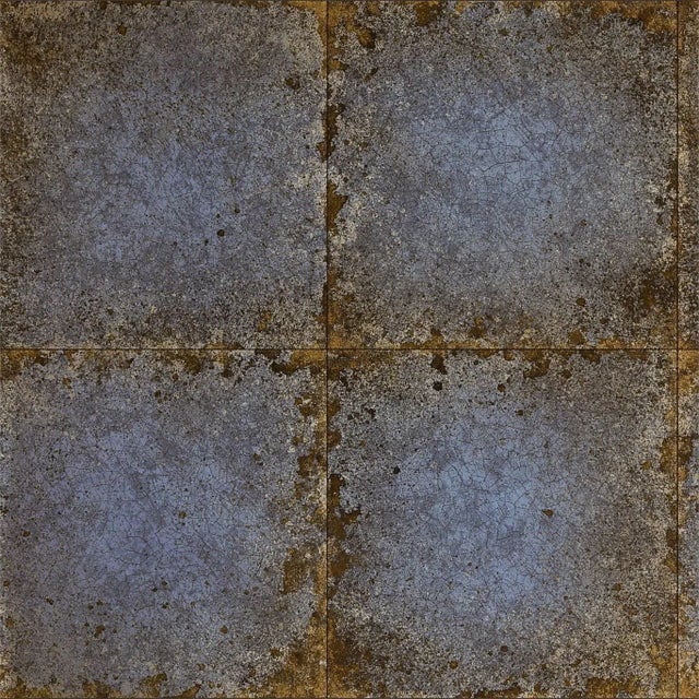 Zoffany Lustre Tile Wallpaper in Sapphire For Sale
