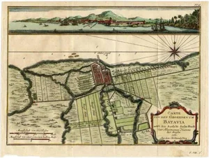 Antique Map of Batavia, 1751