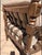 Wood Vintage Pair of Spanish Revival Style Lounge Chairs With Tufted Cushions For Sale - Image 7 of 10